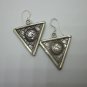 Handcrafted Earrings Sterling Silver Triangle Spiral Tribal Plata Aretes joyer&Atilde;&shy;a