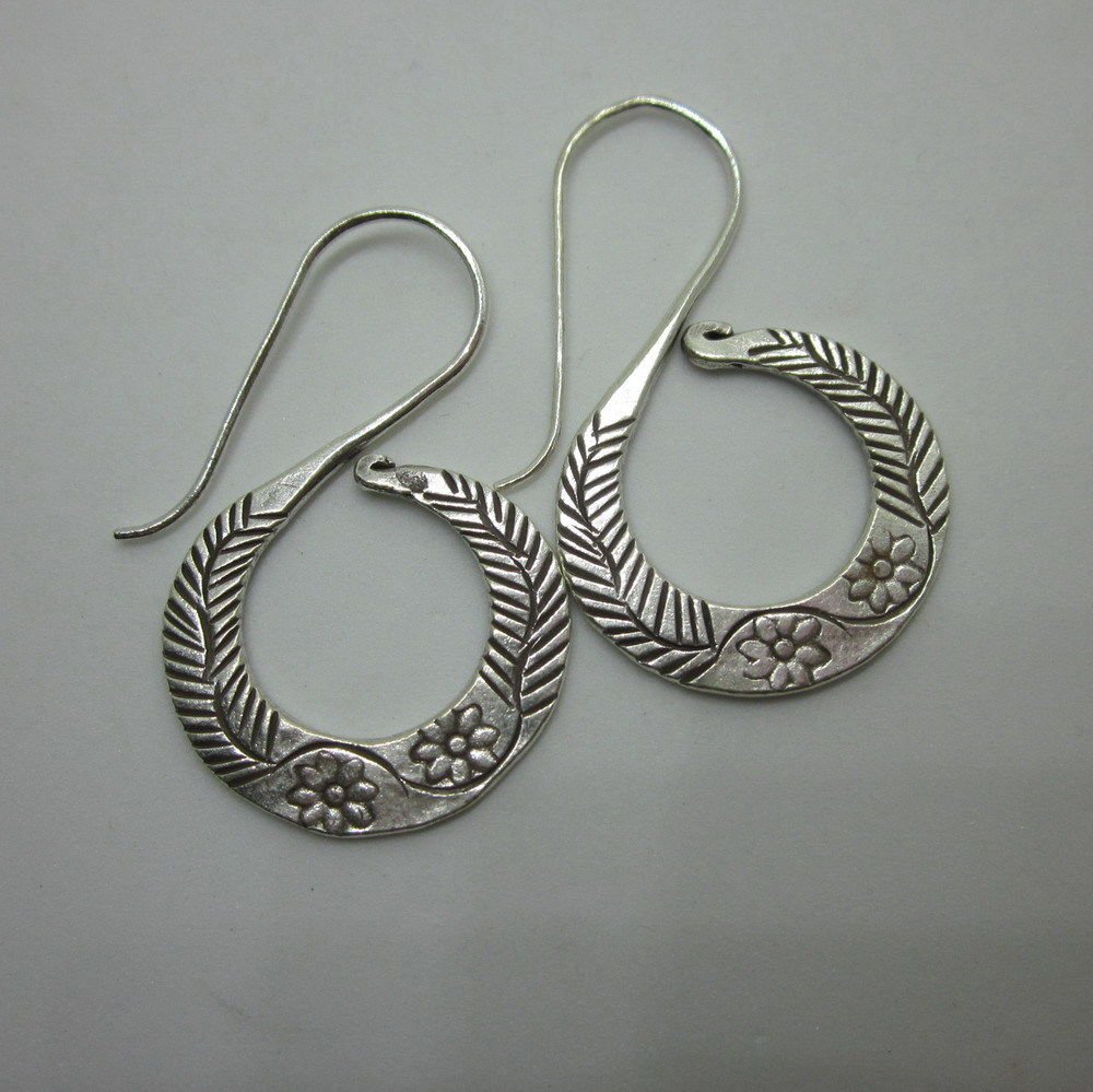 Handcrafted Earrings Sterling 925 Silver Gorgeous Hooks Plata Aretes joyer&Atilde;&shy;a