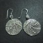 Orecchini d'argento Hill Tribe Fine Sterling Silver Earring Circle Typhoon Round