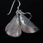 Thai Hill Tribe Earrings Fine Silver Handmade tube shape spiral flower Asian Art