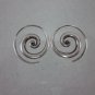 Fine pure Silver Earrings Spiral Round Coil Round Tribal Handcraft Artisan Jewel