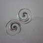 Fine pure Silver Earrings Spiral Round Coil Round Tribal Handcraft Artisan Jewel