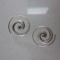 Fine pure Silver Earrings Spiral Round Coil Round Tribal Handcraft Artisan Jewel