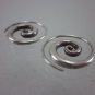 Fine pure Silver Earrings Spiral Round Coil Round Tribal Handcraft Artisan Jewel