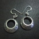 Hill Tribe Fine Vintage Sterling Silver Earrings Religious Tibetan Dangle Hoop