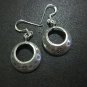 Hill Tribe Fine Vintage Sterling Silver Earrings Religious Tibetan Dangle Hoop
