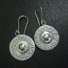 Hill Tribe Fine Fashion Sterling Silver Earrings Tribal Tibet Styles Shine Disc