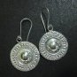 Hill Tribe Fine Fashion Sterling Silver Earrings Tribal Tibet Styles Shine Disc