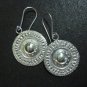 Hill Tribe Fine Fashion Sterling Silver Earrings Tribal Tibet Styles Shine Disc