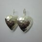 Orecchini d'argento Hill Tribe Fine Sterling Silver Earrings Heart Hammer Finish