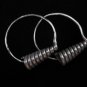 Thai Hill Tribe Earrings Fine Silver Dangle Spiral Coil Hoop Filigree Roll ER156