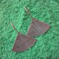 Fine Silver Earrings Hill Tribe Karen Fashions Dangle Swirl Flat Triangle BOHO