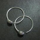 Orecchini d'argento Hill Tribe Fine Sterling Silver Earrings Hoop Spiral Bottom