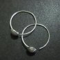 Orecchini d'argento Hill Tribe Fine Sterling Silver Earrings Hoop Spiral Bottom