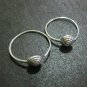 Orecchini d'argento Hill Tribe Fine Sterling Silver Earrings Hoop Spiral Bottom