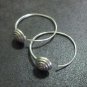 Orecchini d'argento Hill Tribe Fine Sterling Silver Earrings Hoop Spiral Bottom