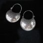 Thai Hill Tribe Earrings Fine Silver Bali Style Huggie Boho Bag shape Tribal