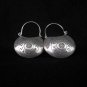 Thai Hill Tribe Earrings Fine Silver Bali Style Huggie Boho Bag shape Tribal