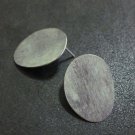 Orecchini d'argento Hill Tribe Fine Sterling Silver STUD Earring Ovaldrop Flat