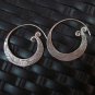 Fine Silver Earrings Hill Tribe Karen argento orecchini oorbellen Vintage Round