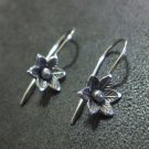 Orecchini d'argento Hill Tribe Fine Sterling Silver Earrings Flower small Artsy