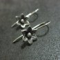 Orecchini d'argento Hill Tribe Fine Sterling Silver Earrings Flower small Artsy