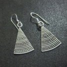 Orecchini d'argento Hill Tribe Fine Sterling Silver Earrings Triangle Tibetan
