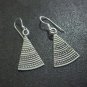 Orecchini d'argento Hill Tribe Fine Sterling Silver Earrings Triangle Tibetan