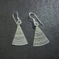 Orecchini d'argento Hill Tribe Fine Sterling Silver Earrings Triangle Tibetan