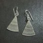 Orecchini d'argento Hill Tribe Fine Sterling Silver Earrings Triangle Tibetan