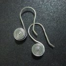 Hill Tribe Fine Fashion Sterling Silver Earrings Spiral Filigree Hook Thickness