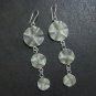Hill Tribe Fine Fashion Sterling Silver Earrings Triple Spiral Round Chandelier