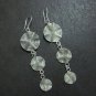 Hill Tribe Fine Fashion Sterling Silver Earrings Triple Spiral Round Chandelier