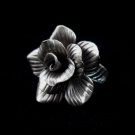 Fine Silver Rings Fashion Jewelry Ethno Argento Anello Flower Bloom Rose Top