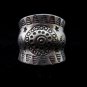 Fine Silver Rings Fashion Jewelry Ethno Argento Anello Tribal Curved Wave Band