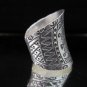 Fine Silver Rings Thai Tribal Jasmine Flower Anello Gümüş yüzükler خواتم R52