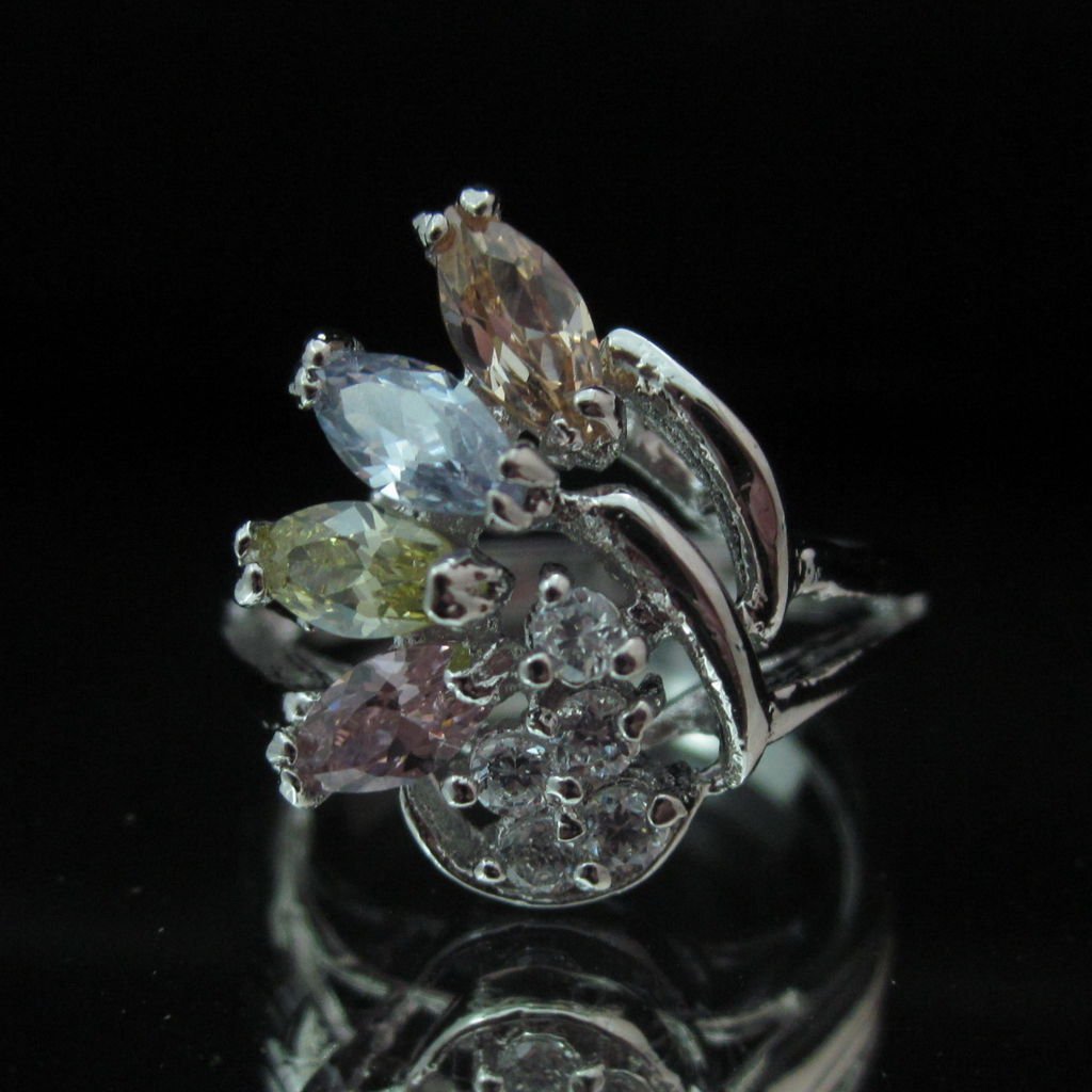 Engagement Rings Size 7 CZ Assorted Mix color female hunn inngrep smykker ring
