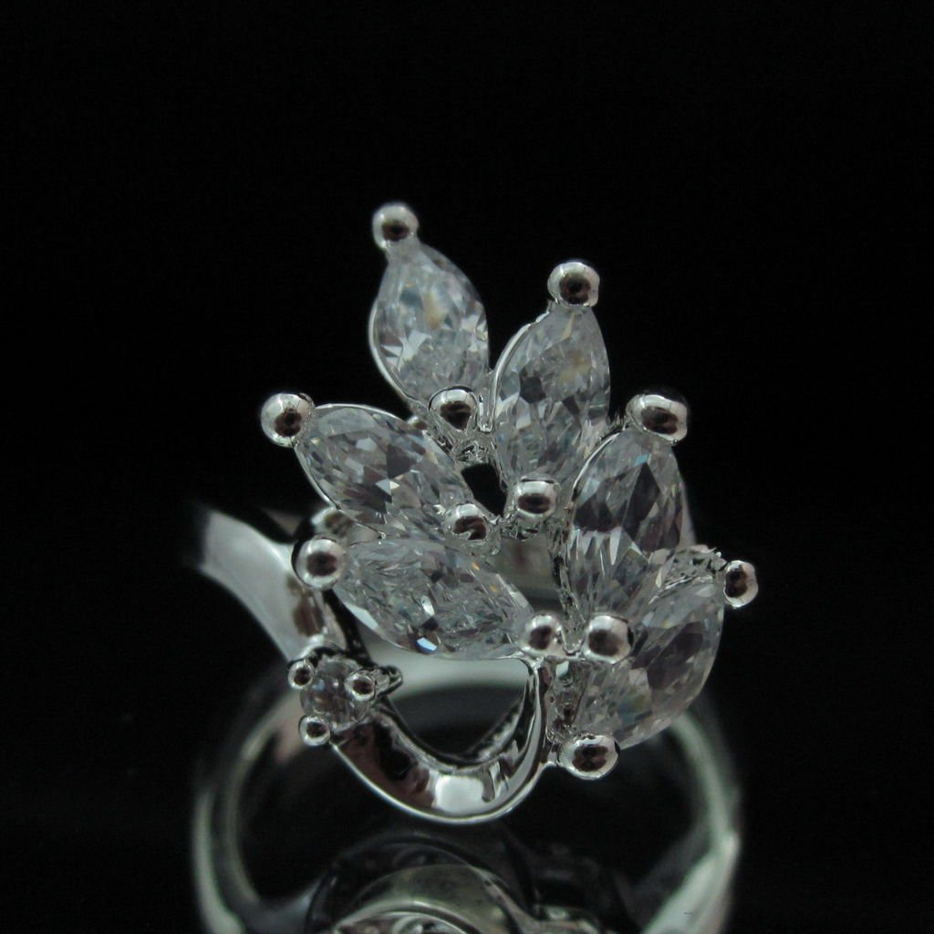 Engagement Rings Size 7 CZ Clear White color female hunn inngrep smykker ring