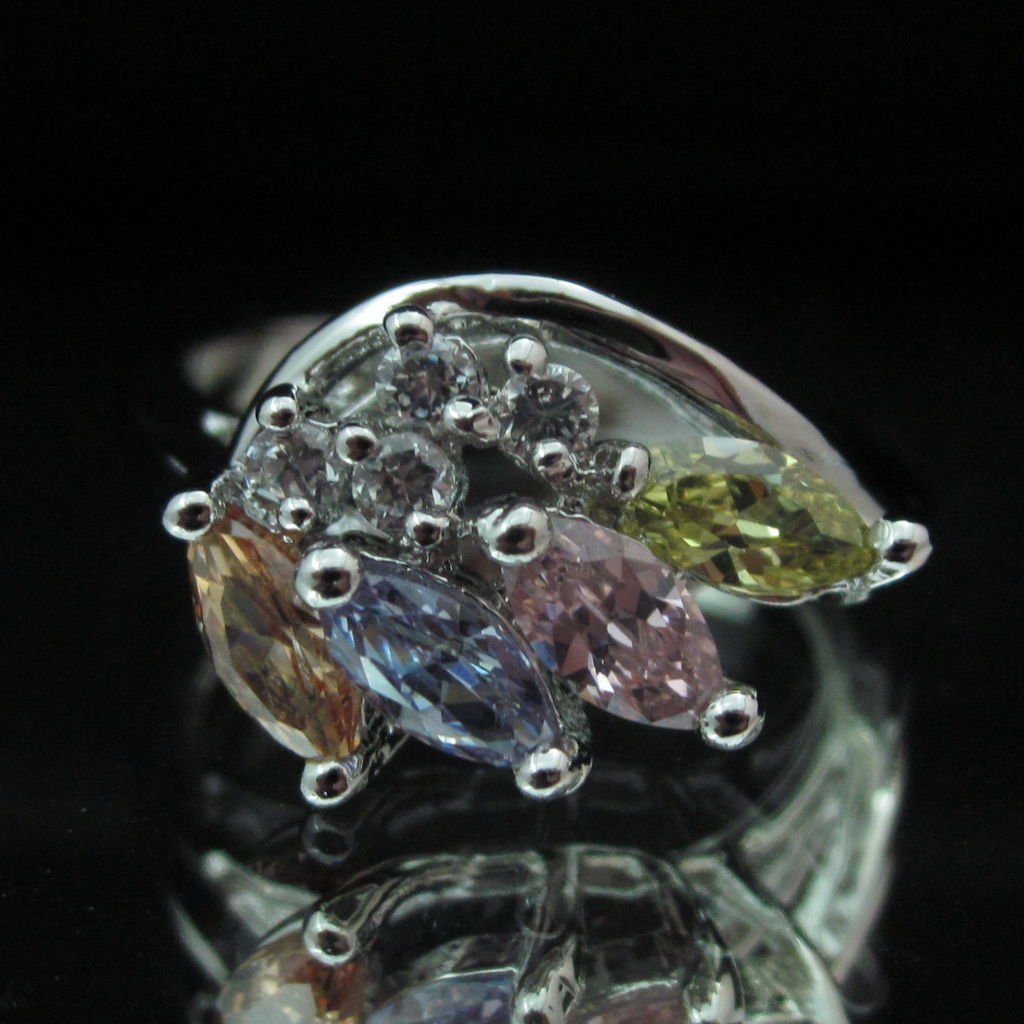 Engagement Rings Size 7 CZ Assorted Mix color Women hunn inngrep smykker ring