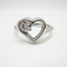 Engagement Rings Size 8 CZ Clear color Heart Theme hunn inngrep smykker ring
