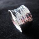 Fine Silver Ring Thai Hill Tribe Hammered Shine Schmuck Anello Artisan Ethnic
