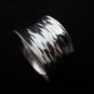 Fine Silver Ring Thai Hill Tribe Hammered Shine Schmuck Anello Artisan Ethnic