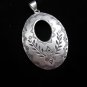 Hill Tribe Pendants Pure Fine Silver Oval Vintage Olive Success Lucky Amulet