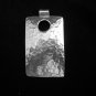 Pure Silver Pendants Hill tribe Hammered Square Shape Tribal Handcrafted