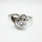 Engagement Rings Size 8 CZ Premium Love Heart theme hunn inngrep smykker ring