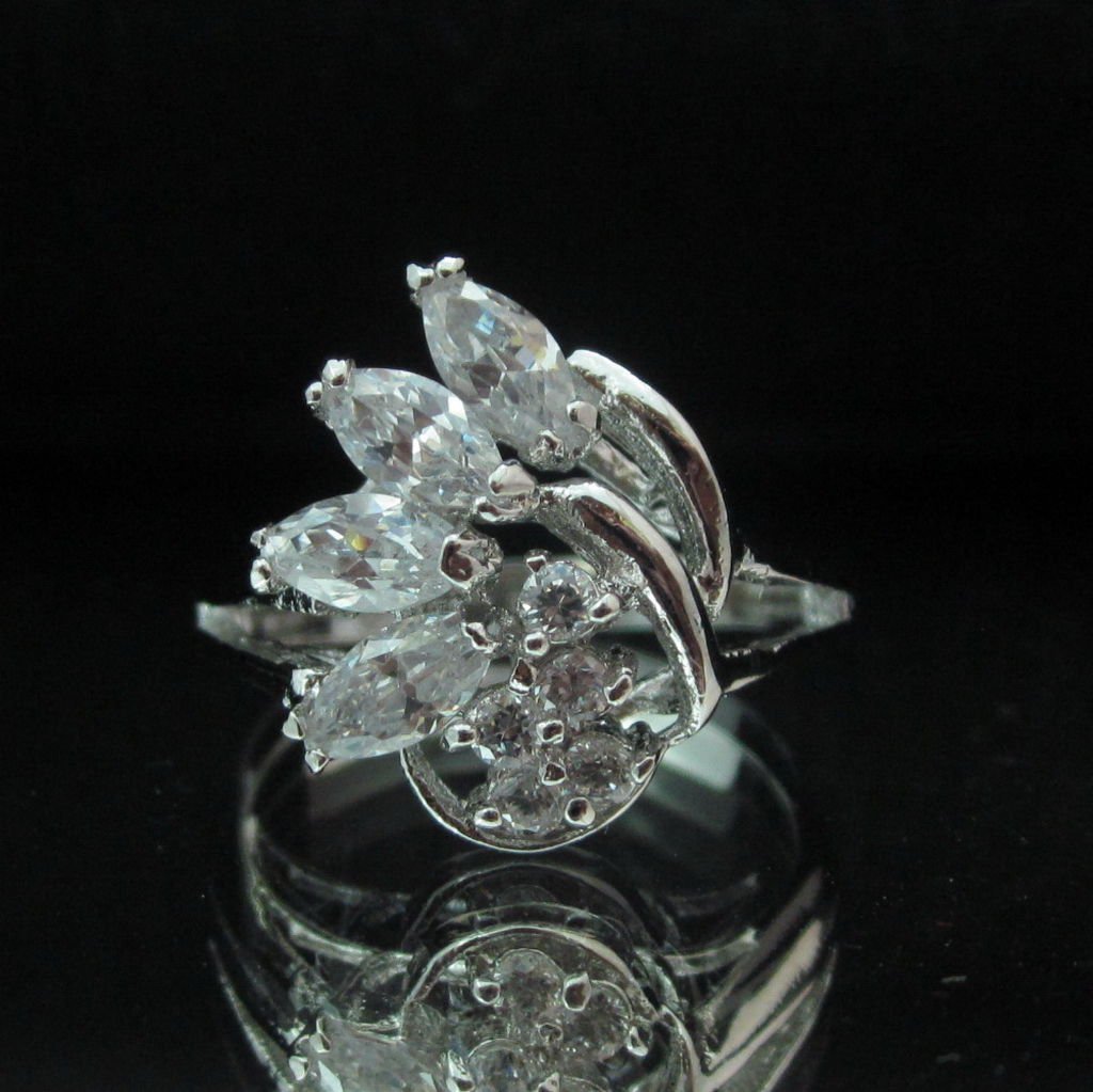 Engagement Rings Size 7 Bridal Elegant Beauty CZ hunn inngrep smykker ring
