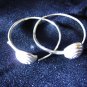 Thai Hill Tribe Earrings Fine Silver karen tribal spiral Bottom Artisan Asian