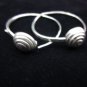 Thai Hill Tribe Earrings Fine Silver karen tribal spiral Bottom Artisan Asian
