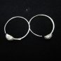 Thai Hill Tribe Earrings Fine Silver karen tribal spiral Bottom Artisan Asian