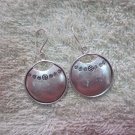 Thai Hill Tribe Earrings Fine Silver Dangle Round Dots Stamp Podduang Regional